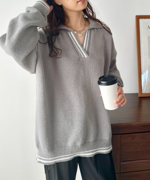 Pigalle shaggy Vneck knit – THE TOÉ