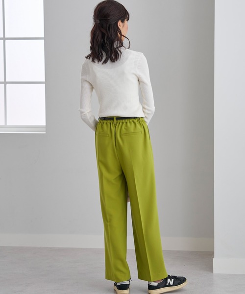 BELLUNA PLUS（ベルーナプラス） パンツ サマ見え！タック使いワイド