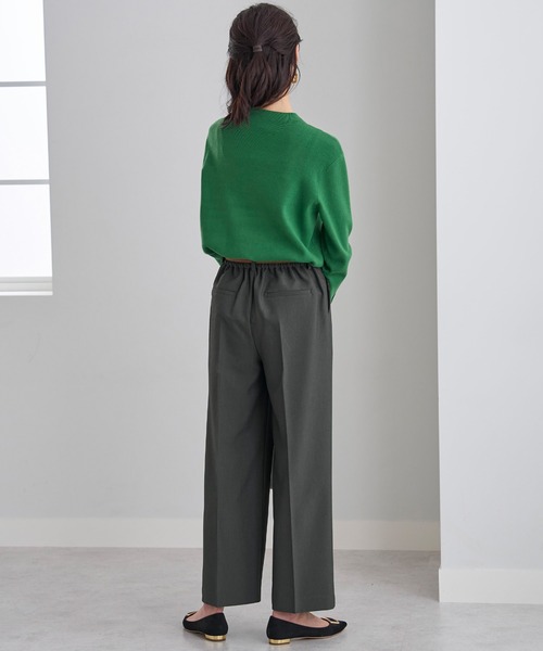 BELLUNA PLUS（ベルーナプラス） パンツ サマ見え！タック使いワイド