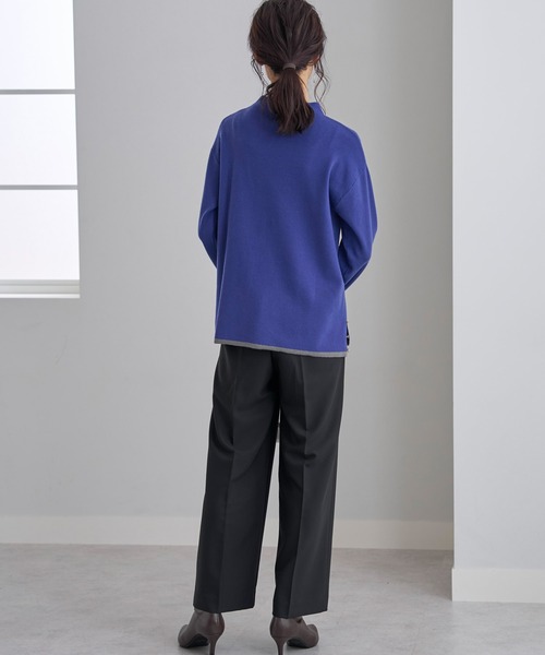 BELLUNA PLUS（ベルーナプラス） パンツ サマ見え！タック使いワイド