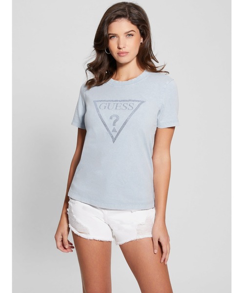 GUESS tシャツ VINTAGE Rhinestone Tee Tシャツ レディース