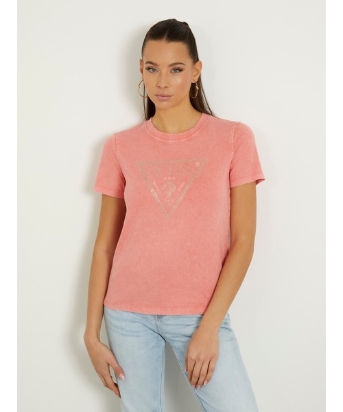 GUESS tシャツ VINTAGE Rhinestone Tee Tシャツ レディース