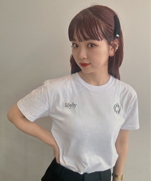 tシャツ 「ZOZOTOWN限定」LHP×momo/Organic cotton「aurinkoo」logo print T (Ladys)/lhpm