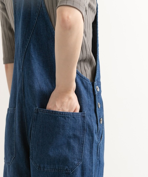 サロペット・オーバーオール・オールインワン MIRROR9  Damage denim Salopette URBAN RESEARCH DOORS サロペット オーバーオール Denim