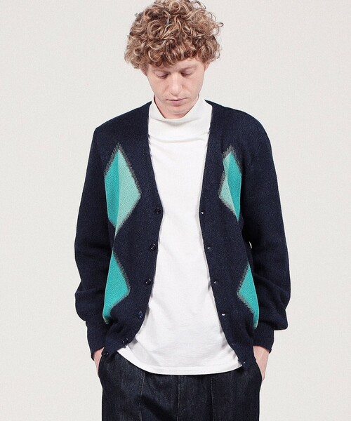 FANNI LEMMERMAYER カーディガン アルパカ Vネックカーディガン メンズ