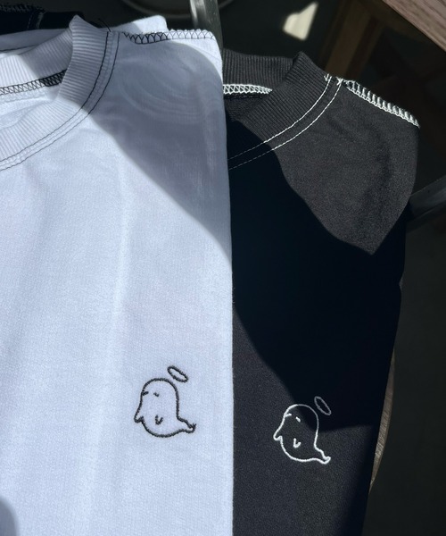 Nana tシャツ オバケ刺繍ステッチロングTシャツ レディース : ZOZOTOWN