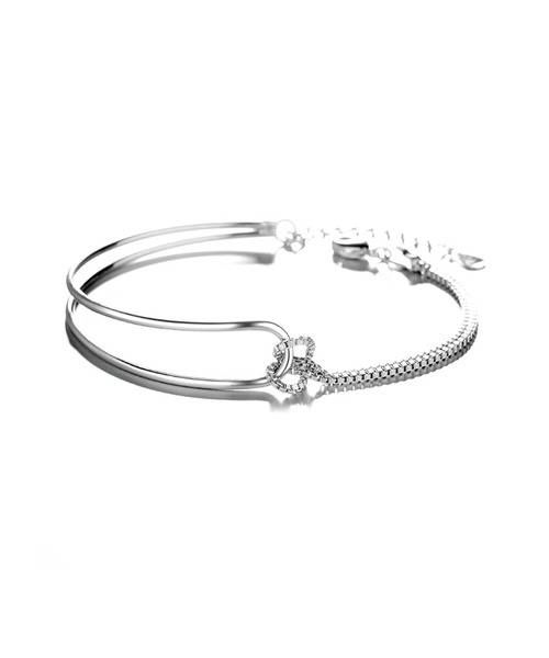 ブレスレットボックス❤︎ DiamondHearts ブレスレット ボックスチェーンダブルライン