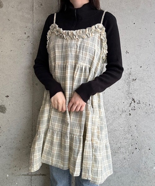 ワンピース チェックリボンキャミワンピース : ZOZOTOWN Yahoo!店