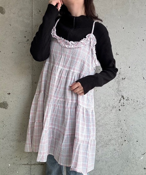 ワンピース チェックリボンキャミワンピース : ZOZOTOWN Yahoo!店