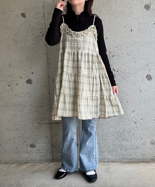 ワンピース チェックリボンキャミワンピース : ZOZOTOWN Yahoo!店