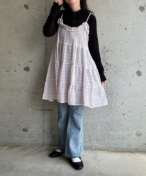 ワンピース チェックリボンキャミワンピース : ZOZOTOWN Yahoo!店