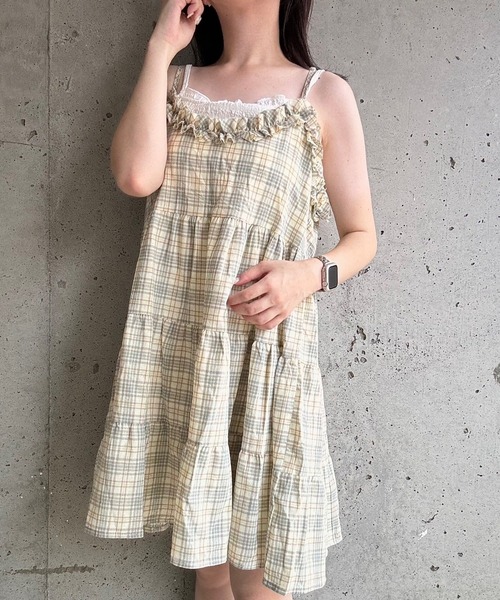 ワンピース チェックリボンキャミワンピース : ZOZOTOWN Yahoo!店