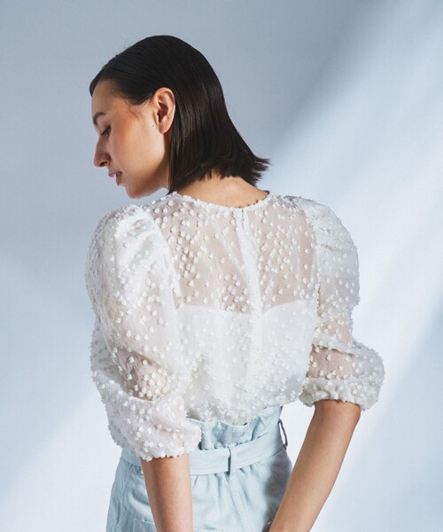 「GRACE CONTINENTAL」 半袖シャツ 38 ブルー レディース GRACE CONTINENTAL 「GRACE CONTINENTAL」 半袖ブラウス 38
