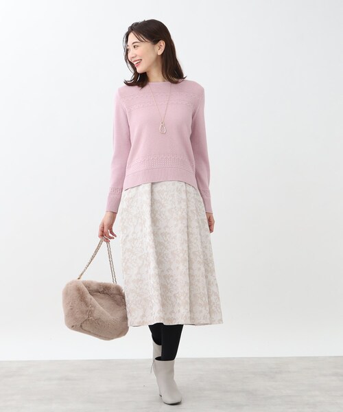ニット セーター 「春SALE／手洗い可／すっきり細見え/コートインにおすすめ！」ラメニット レディース Reflect ニット セーター 「春SALE／手洗い可／すっきり細見え