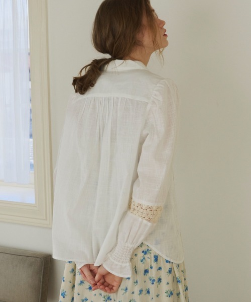 ブラウス シャツ bohemian cotton lace blouse／コットンレースブラウス レディース ブラウス シャツ bohemian cotton lace blouse／コットンレース