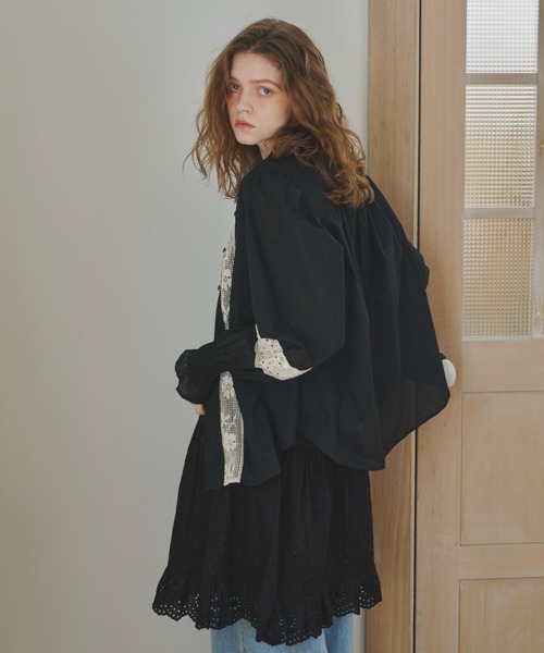 ブラウス シャツ bohemian cotton lace blouse／コットンレースブラウス レディース ブラウス シャツ bohemian cotton lace blouse／コットンレース