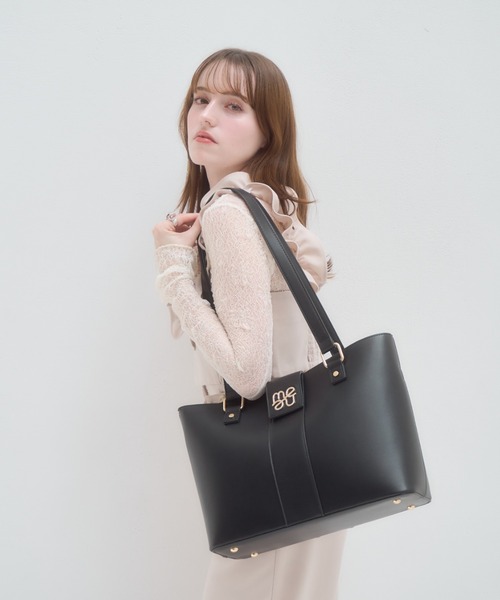 mellowneon トートバッグ 2wayA4ロゴベルトバッグ レディース