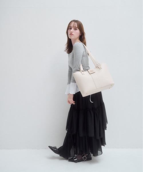 mellowneon トートバッグ 2wayA4ロゴベルトバッグ レディース