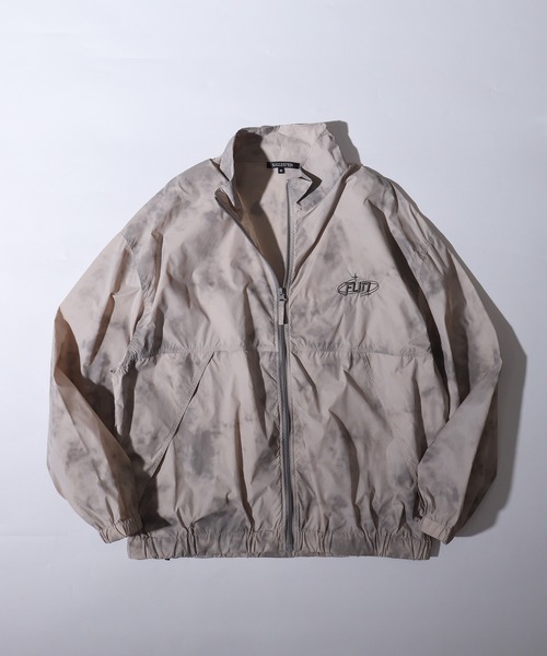 SUGGESTION ナイロンジャケット Nylon switching full zip blouson