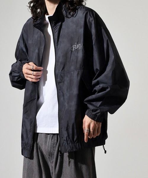 SUGGESTION ナイロンジャケット Nylon switching full zip blouson