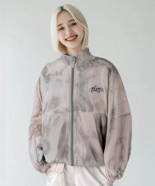 SUGGESTION ナイロンジャケット Nylon switching full zip blouson