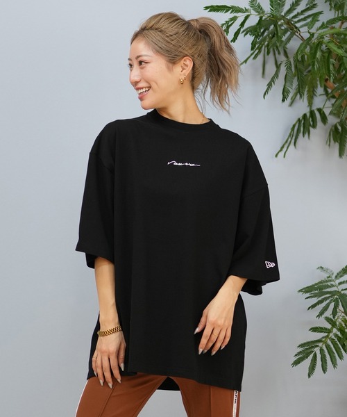 [New Era]New Eraフラッグ オーバーサイズ ユニセックス Tシャツ 長袖 オーバーサイズド パフォーマンス Tシャツ Flag & Wordmark