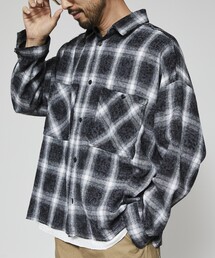 シャツ Firsthand/ファーストハンド ダメージ加工 オーバーサイズ ロングスリーブ チェックシャツ / 長袖 レギュラーカラーシャツ メンズ｜ZOZOTOWN Yahoo!店