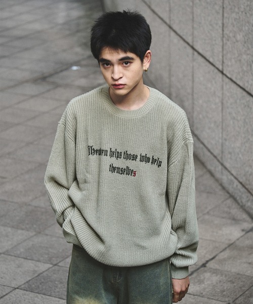 kutir（クティール） セーター ニット SPRAY FRONT DESIGN KNIT 