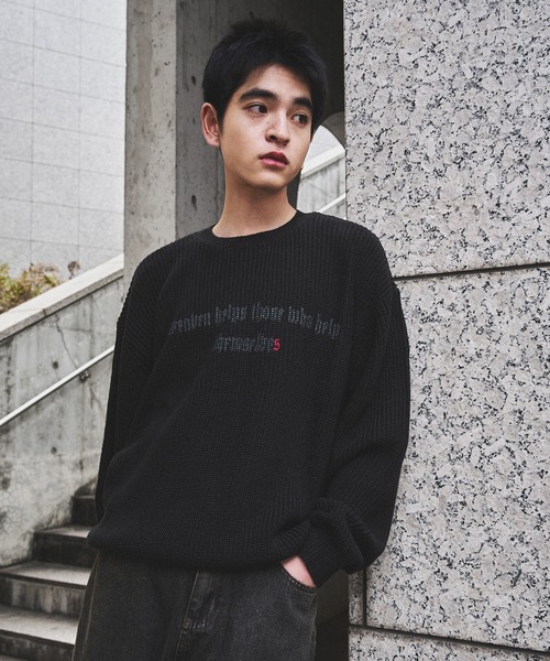 kutir セーター ニット SPRAY FRONT DESIGN KNIT/スプレーフロント