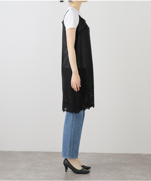 ユニオンランチ　ブラックキャミソールワンピース IENA ワンピース UNION LAUNCH/ユニオンランチ CAMISOLE DRESS