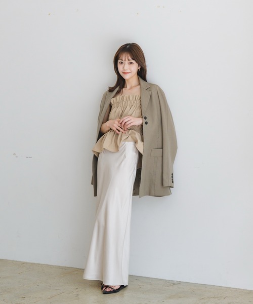 INTER FACTORY スカート omayu - サテンナロースカート made in