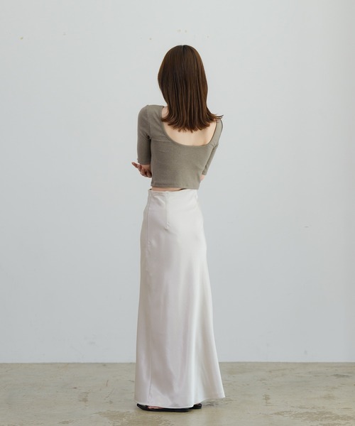 INTER FACTORY サテンナロースカート INTER FACTORY スカート omayu - サテンナロースカート made in