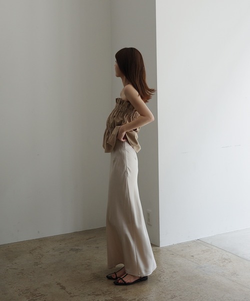 INTER FACTORY スカート omayu - サテンナロースカート made in