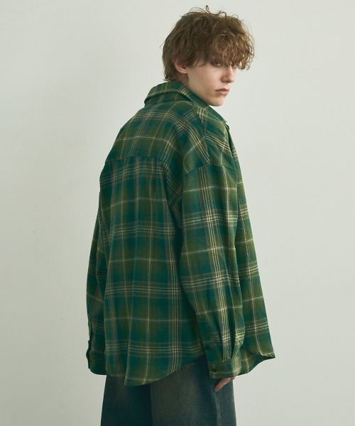 トップス 60's Ombre Check Print Flannel Shirt Schott N.Y.C（ショット） シャツ Schott/ショット/OMBRE CHECK