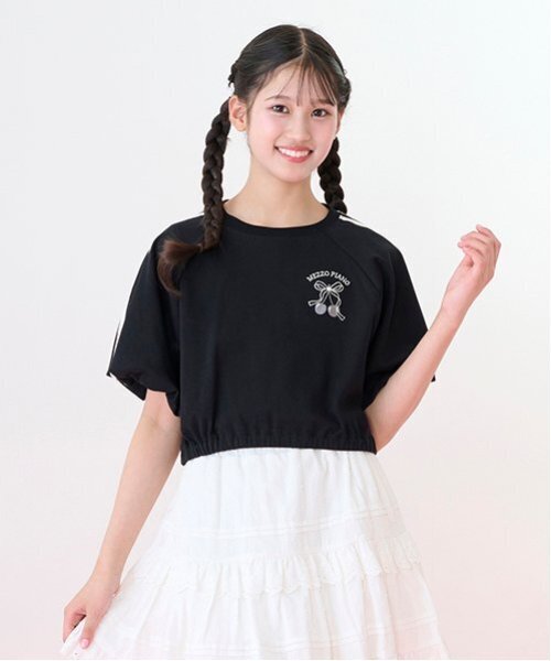 【新品】mezzo piano Tシャツセット 140 タンクトップ付き mezzo piano Junior tシャツ ショート丈Tシャツ＆リブタンク