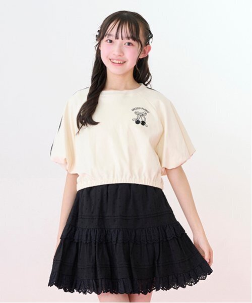 【新品】mezzo piano Tシャツセット 140 タンクトップ付き mezzo piano Junior tシャツ ショート丈Tシャツ＆リブタンク