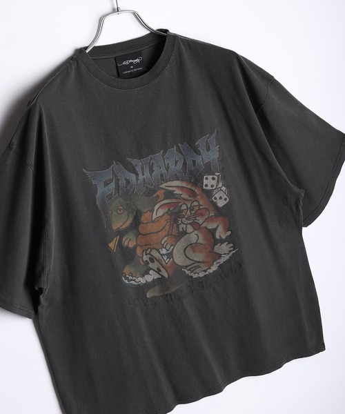 Ed Hardy（エド・ハーディー） tシャツ ピグメント加工 ビッグ