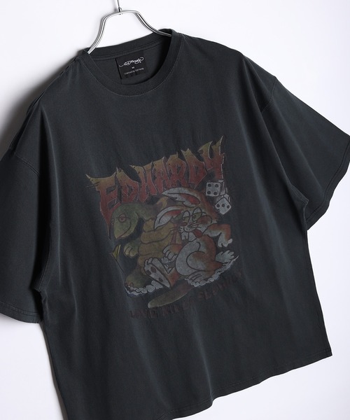 Sculptor EdHardy 半袖　Tシャツ Ed Hardy（エド・ハーディー） tシャツ ピグメント加工 ビッグ