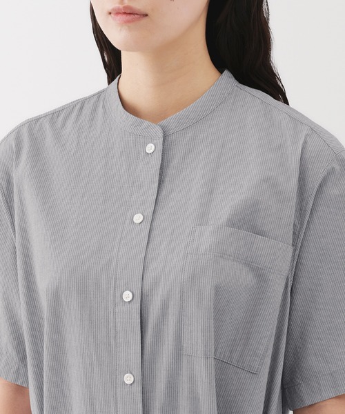 無印良品（MUJI） シャツワンピース 婦人 涼感 半袖シャツワンピース