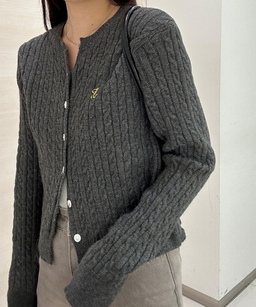 「solleim」 ニットカーディガン M アイボリー レディース_画像5