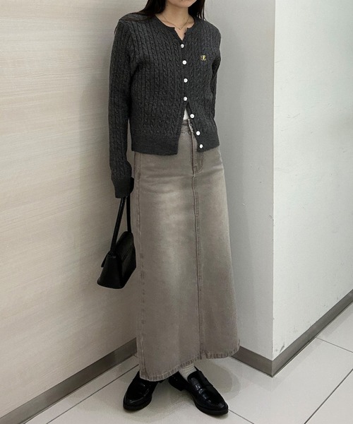 「solleim」 ニットカーディガン M アイボリー レディース_画像7