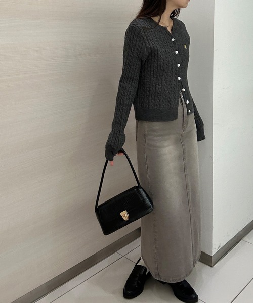 「solleim」 ニットカーディガン M アイボリー レディース_画像8