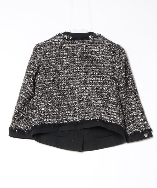 「d'un a dix」 ノーカラージャケット 38 ブラック レディース_画像2