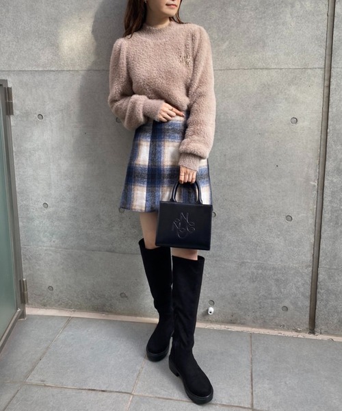 「one after another NICE CLAUP」 長袖ニット FREE ライトピンク レディース_画像6