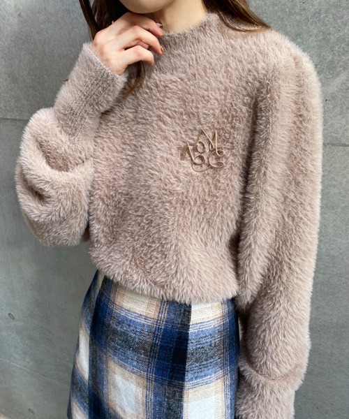 「one after another NICE CLAUP」 長袖ニット FREE ライトピンク レディース_画像9