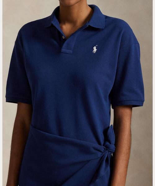 POLO RALPH LAUREN シャツワンピース ピケ Polo ラップ ミニ