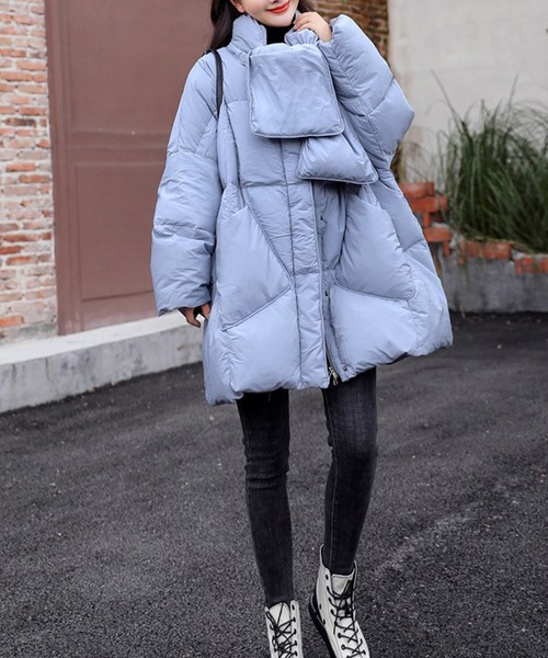 「Chaco closet」 ノーカラーコート FREE ブルー レディース_画像8