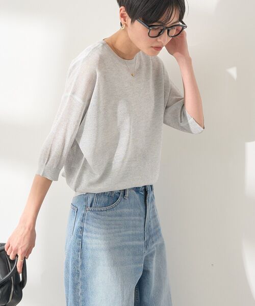 ニット セーター ラメシアールーズニット レディース BAYFLOW ニット セーター ラメシアーニットプルオーバー