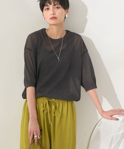 AMERICAN HOLIC ニット セーター ラメシアーニット レディース