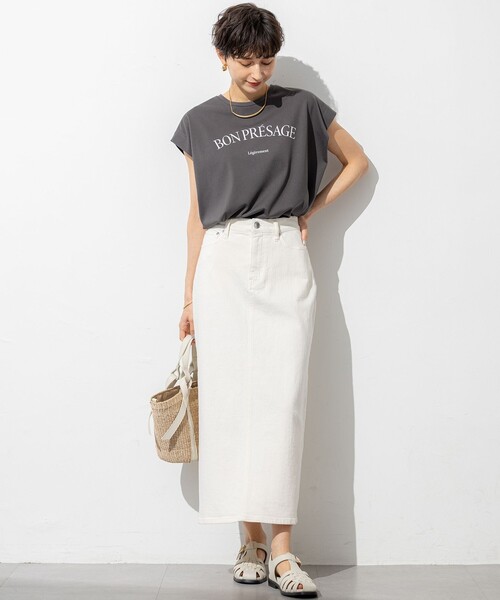 23区 tシャツ 「接触冷感/洗える」BON-PRESAGE ロゴ フレンチ